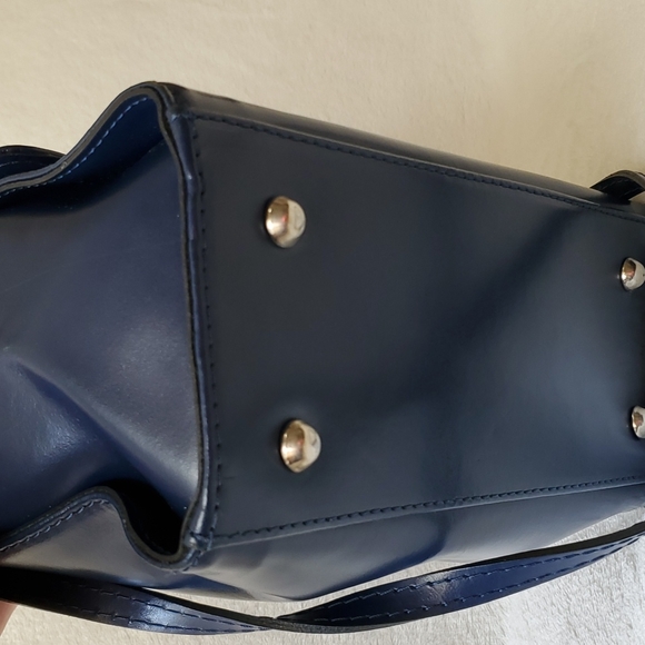 Vera Pelle Blue Crossbody Bag - Picture 7 of 11